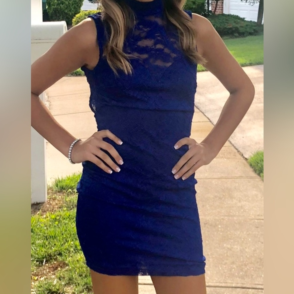 Vici dress blue lace size small